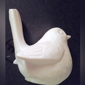 $5  Must Bundle with Another Item - Small Light Hollow Plaster Bird Painting Art